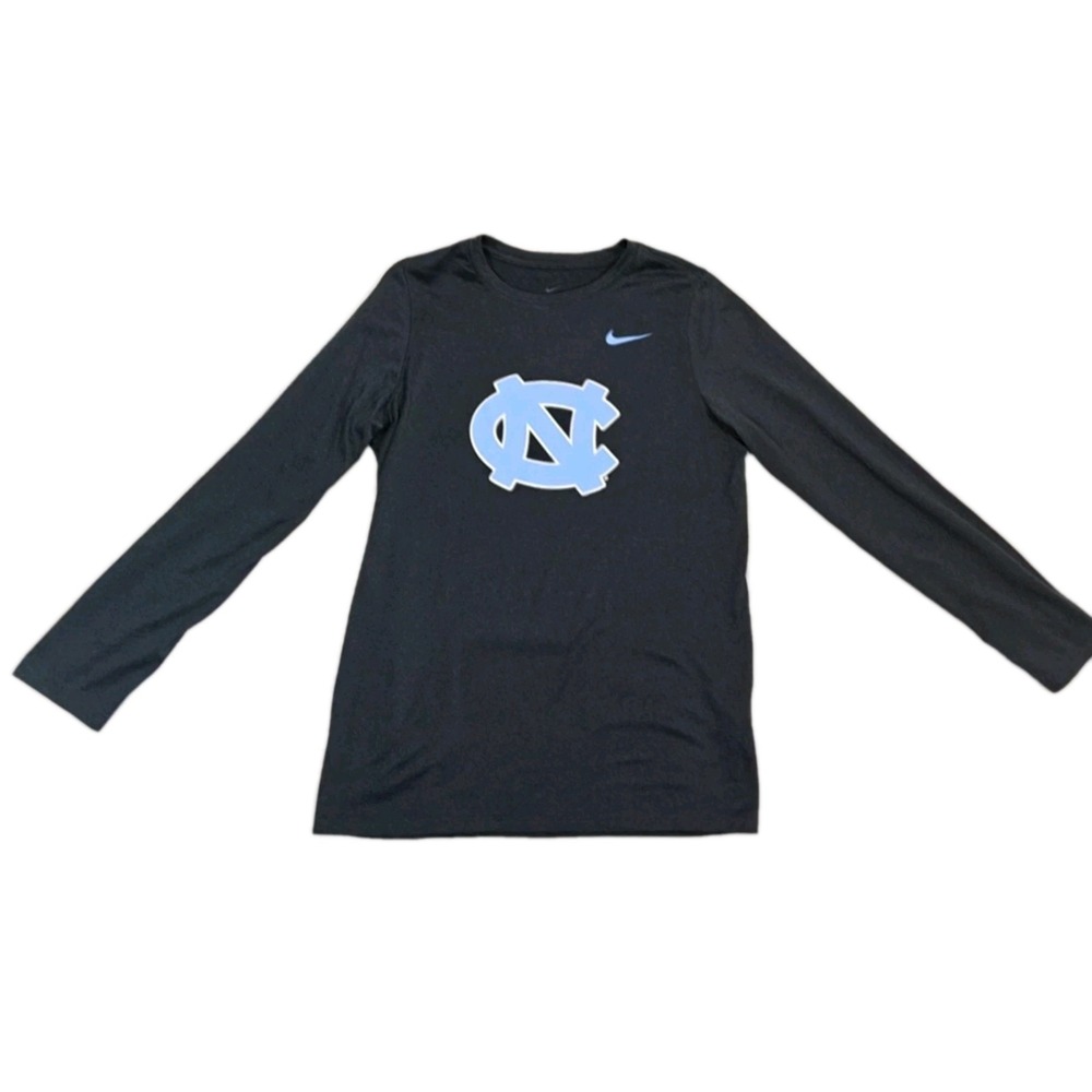 North Carolina Tar Heels Shirt Womans‎ M The Nike Tee Long Sleeve Dry Fit Gray